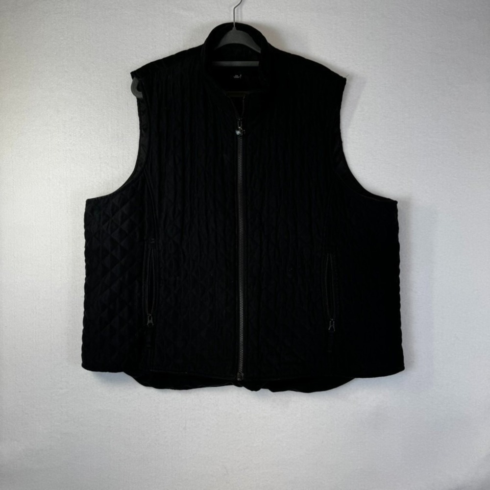 Outback Trading Company Womens SZ 2XL Vest Black Quilted Zip Closure